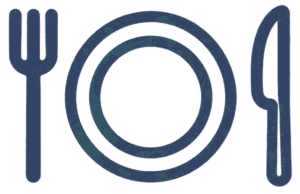 icono cena azul