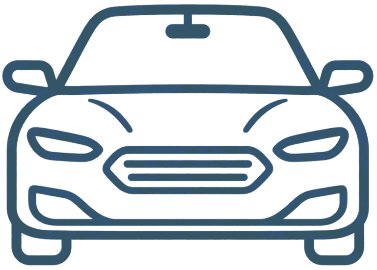 Transporte coche azul